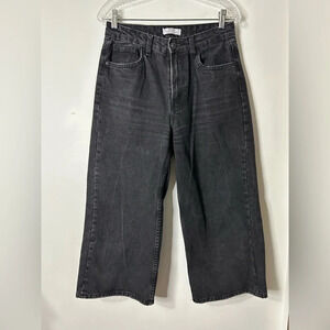 Bershka Black  Capri Straight Leg Jeans